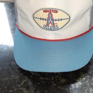 Vintage Houston Oilers snapback trucker hat